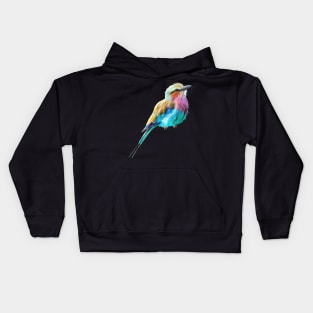 Lilac Breasted Roller Bird Kids Hoodie